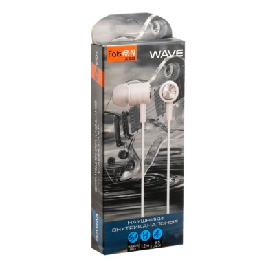 Наушники с микрофоном Faison X33 Wave 1.2м белые Наушники с микрофоном Faison X33 Wave 1.2м белые