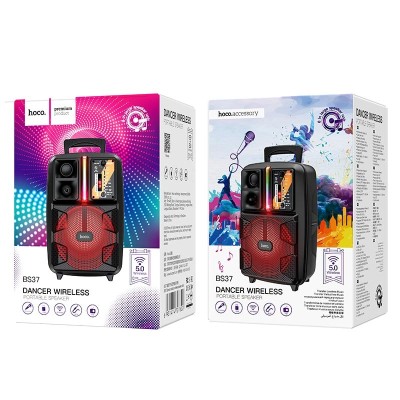 Портативная Bluetooth-колонка с караоке Hoco BS37, черная Портативная Bluetooth-колонка с караоке Hoco BS37, черная