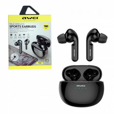 Беспроводные наушники TWS Awei T15 TWS IPX4 V5.0 чёрный Беспроводные наушники TWS Awei T15 TWS IPX4 V5.0 чёрный