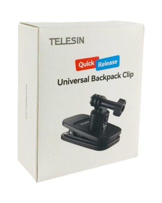Универсальное крепление-прищепка Telesin Backpack Clip S2-JFM-01 для экшн-камер на рюкзак Универсальное крепление Telesin Backpack Clip S2-JFM-01 для спортивных камер на рюкзак  это незаменимый аксессуар для любителей активного отдыха и экстрим-съёмки. Благодаря этому устройству, вы сможете зафиксировать свою камеру на любой поверхности, будь то бейсболка, ремень, лямка рюкзака или даже солнцезащитный козырек в автомобиле или других предметах и вещах от 1мм до 40 мм. Поворотный механизм позволяет легко настроить камеру на необходимый ракурс, что особенно важно при съемке с необычных ракурсов. Совместимость с различными брендами: GoPro, SJCAM, Xiaomi, EKEN и другими.