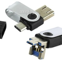 3.0 USB флеш накопитель Smartbuy 64GB TRIO 3-in-1 OTG (USB Type-A + USB Type-C + micro USB)