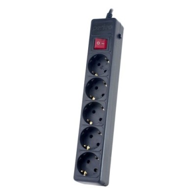 Сетевой фильтр Perfeo Power+ (PF-PP-5/1,8-B) 1.8м/5 розеток черный Сетевой фильтр Perfeo Power+ (PF-PP-5/1,8-B) 1.8м/5 розеток черный
