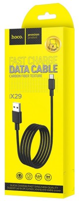 Usb Кабель-зарядка Type-C Hoco X29 Superior 2A 1м чёрный Usb Кабель-зарядка Type-C Hoco X29 Superior 2A 1м чёрный