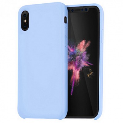Накладка для i-Phone X Hoco Pure series силиконовая, светло-голубая Накладка для i-Phone X Hoco Pure series силиконовая, светло-голубая