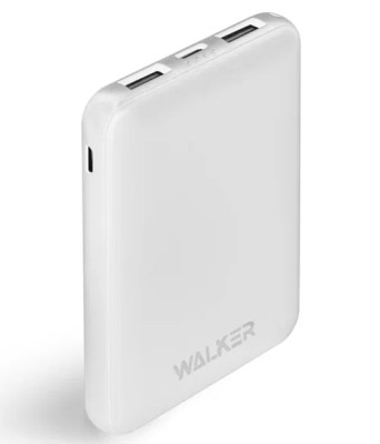 Powerbank Walker WB-305 5000mAh 2.1A 2USB белый Powerbank Walker WB-305 5000mAh 2.1A 2USB белый