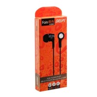 Наушники с микрофоном Faison X30 Drops 1.2м черные