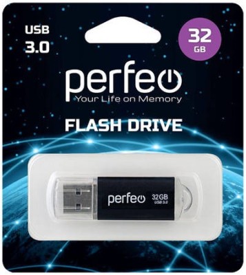 3.0 USB флеш накопитель Perfeo 32GB C14 чёрный 3.0 USB флеш накопитель Perfeo 32GB C14 чёрный