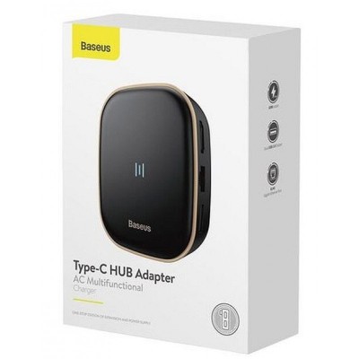 USB хаб Baseus AC Multifunctional 2USB/1C/HD 4K/SD/TF/RJ45 CAHUB-AC01 черный USB хаб Baseus AC Multifunctional 2USB/1C/HD 4K/SD/TF/RJ45 CAHUB-AC01 черный