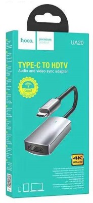 Кабель-переходник Hoco UA20 Type-C (папа) на HDMI 4K (мама) серый Кабель-переходник Hoco UA20 Type-C (папа) на HDMI 4K (мама) серый