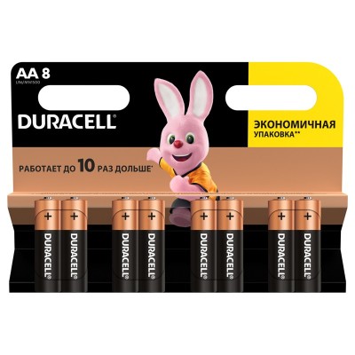 Батарейка алкалиновая Duracell Basic AA/LR6/BL8 Батарейка алкалиновая Duracell Basic AA/LR6/BL8
