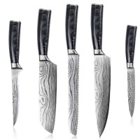 Набор кухонных ножей Xiaomi Spetime 5-Piece Steel Kitchen Knife Set G05-BL (5 ножей) зеленый