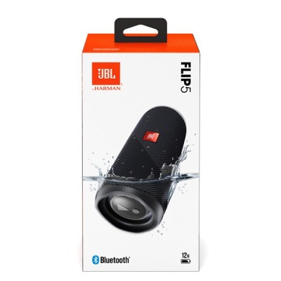Bluetooth колонка JBL Flip 5 BT4.2/4800mAh/12ч/20Вт/IPX7 черная Bluetooth колонка JBL Flip 5 BT4.2/4800mAh/12ч/20Вт/IPX7 черная