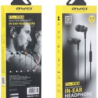 Стереонаушники AWEI с микрофоном ES-390i черные