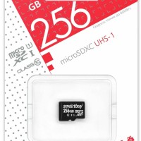 micro SDXC карта памяти Smartbuy 256GB Class 10 80 MB/s (с адаптером SD)
