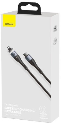 Кабель-зарядка Type-C на Lightning Baseus Zinc Magnetic 20W 1м CATLXC-01 черный Кабель-зарядка Type-C на Lightning Baseus Zinc Magnetic 20W 1м CATLXC-01 черный