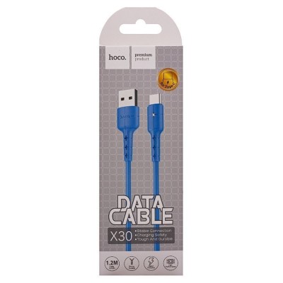 Usb Кабель-зарядка Type-C Hoco X30 Star 3A 1.2м синий Usb Кабель-зарядка Type-C Hoco X30 Star 3A 1.2м синий