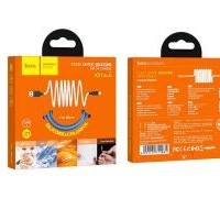 Usb Кабель-зарядка Micro Hoco X21 Plus 2.4A 2м мягкий силиконовый белый