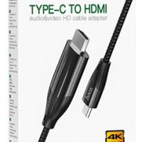 Кабель-переходник Hoco UA16 Type-C (папа) на HDMI 4K (папа) 2м чёрный
