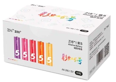 Батарейки Xiaomi ZMI Rainbow ZI5 тип AA 40 шт цветные Батарейки Xiaomi ZMI Rainbow ZI5 тип AA 40 шт цветные