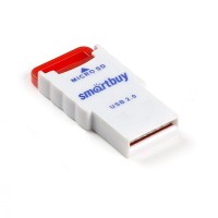 Картридер Smartbuy 707 USB - microSD (SBR-707-R) красный