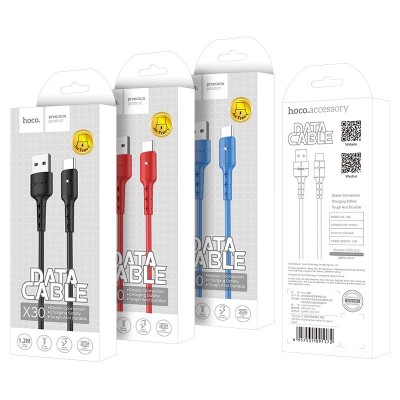 Usb Кабель-зарядка Type-C Hoco X30 Star 3A 1.2м чёрный Usb Кабель-зарядка Type-C Hoco X30 Star 3A 1.2м чёрный