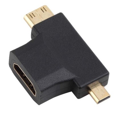 Переходник HDMI (мама)-microHDMI (папа)-miniHDMI (папа) Smartbuy (A119) Переходник HDMI (мама)-microHDMI (папа)-miniHDMI (папа) Smartbuy (A119)