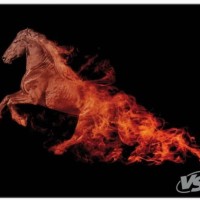 Perfeo Коврик для компьютерной мыши "Flames", "Лошадь", (240*320*3 мм), ткань+резиновое основание