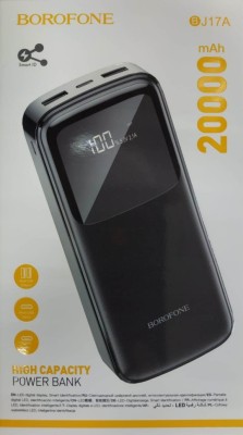 Powerbank Borofone BJ17A 20000mAh 2A 2USB/Type-C с дисплеем черный Powerbank Borofone BJ17A 20000mAh 2A 2USB/Type-C с дисплеем черный