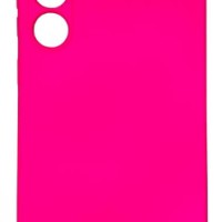 Накладка для Samsung Galaxy S24 Plus Silicone cover без логотипа кислотно-розовая