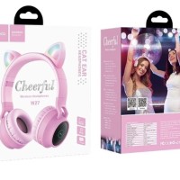 Стереонаушники Bluetooth Полноразмерные Hoco W27 BT5.0/300mAh/5ч розовые