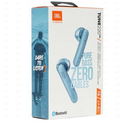 Беспроводные наушники TWS JBL Tune 220 BT5.0/22mAh/3ч синие Беспроводные наушники TWS JBL Tune 220 BT5.0/22mAh/3ч синие
