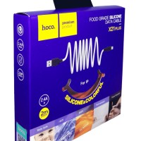 Usb Кабель-зарядка Lightning Hoco X21 Plus 2.4A 2м мягкий силиконовый красный