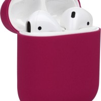 Силиконовый чехол для AirPods бордовый