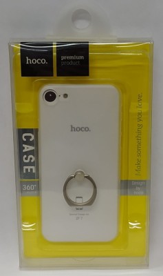 Накладка для i-Phone 7 Hoco Zoya series пластик тонкий матовый прозрачный, кольцо серебристое Накладка для i-Phone 7 Hoco Zoya series пластик тонкий матовый прозрачный, кольцо серебристое