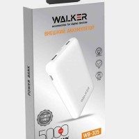 Powerbank Walker WB-305 5000mAh 2USB 2.1A с индикатором черный
