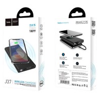 Powerbank с беспроводной зарядкой Hoco J37 10000mAh 2USB черный