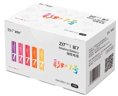 Батарейки Xiaomi ZMI Rainbow ZI7 тип AAA 40 шт цветные Батарейки Xiaomi ZMI Rainbow ZI7 тип AAA 40 шт цветные