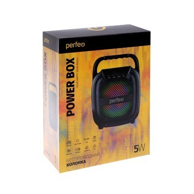 Bluetooth колонка Perfeo &quot;Power Box 5&quot; черная Bluetooth колонка Perfeo "Power Box 5" черная