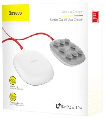 Беспроводное зарядное устройство Baseus Wireless Charger Suction Cup 10W (WXXP-02) белое Беспроводное зарядное устройство Baseus Wireless Charger Suction Cup 10W (WXXP-02) белое