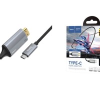 Кабель-переходник Hoco UA13 Type-C (папа) на HDMI 4K (папа) 1.8м серый