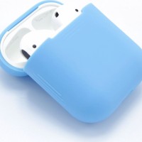 Силиконовый чехол для AirPods голубой