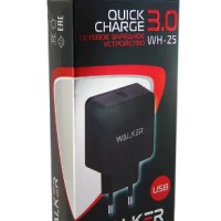 Сетевое зар. устр. Walker WH-25 1USB 2.1A быстрый заряд QC 3.0 черное