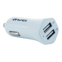 Автомобильное заряд. устр. Awei 2USB 3.4A C-300 белое