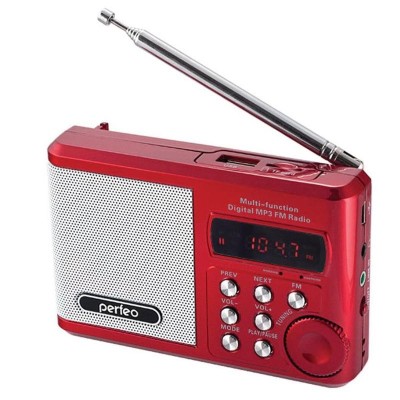 Perfeo мини-аудио Sound Ranger, УКВ+FM, MP3 (USB/microSD), AUX, BL-5C 1000mAh, красный (PF-SV922RED) Perfeo мини-аудио Sound Ranger, УКВ+FM, MP3 (USB/microSD), AUX, BL-5C 1000mAh, красный (PF-SV922RED)