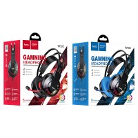 Стереонаушники полноразмерные Hoco W105 Joyful Gaming с микрофоном синие