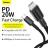 Кабель-зарядка Type-C на Lightning Baseus High Density Braided 20W 1м (CATLG01) черный