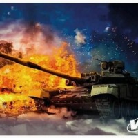 Perfeo Коврик для компьютерной мыши "Tanks", Рис.2 (240*320*3 мм), ткань+резиновое основание