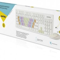 Комплект клавиатура+мышь с цветными клавишами Smartbuy 218346AG, (SBC-218346AG-W) /20 белый
