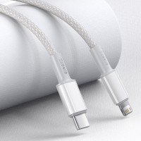 Кабель-зарядка Type-C на Lightning Baseus High Density Braided 20W 1м (CATLGD-02) белый