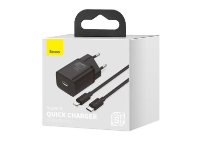 Сетевое зар. устр. Baseus Super Si 1C кабель Lightning 20W TZCCSUP-B01 черное Сетевое зар. устр. Baseus Super Si 1C кабель Lightning 20W TZCCSUP-B01 черное